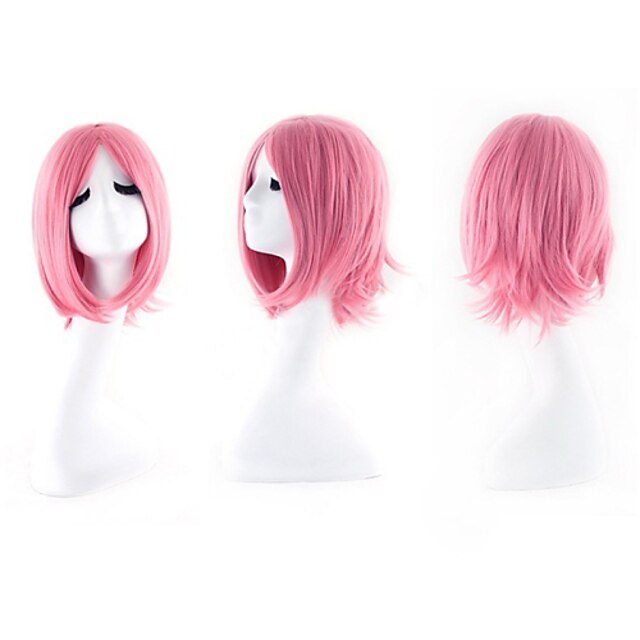  Cosplay Costume Wig Synthetic Wig Wavy Wavy Wig Pink Pink Synthetic Hair Women's Pink