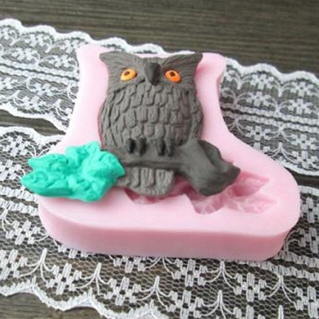  Owl formă de mucegai Coaceți fandant tort, L5.7cm * W5.8cm * H1.2cm