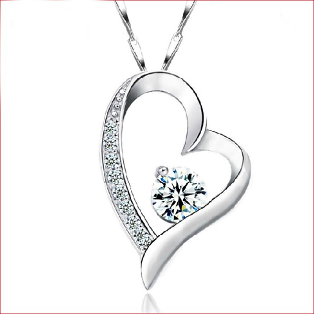  Women's Pendant Necklaces Heart Silver Love Jewelry For