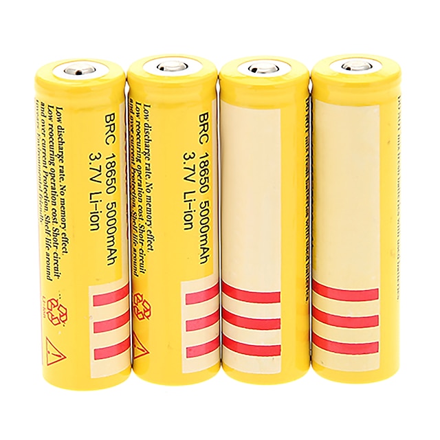  BRC 5000mAh 18650 Battery (4pcs) + 4 Pcs/Lot Hard Plastic Battery Storage Box for 18650 Battery