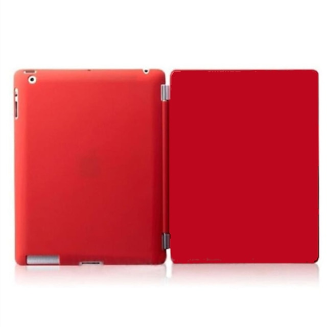  غطاء من أجل Apple آي باد ميني 4 باد البسيطة 3/2/1 باد 4/3/2 نوم / استيقاظ أتوماتيكي مغناطيس غطاء كامل للجسم سادة قاسي جلد PU إلى iPad