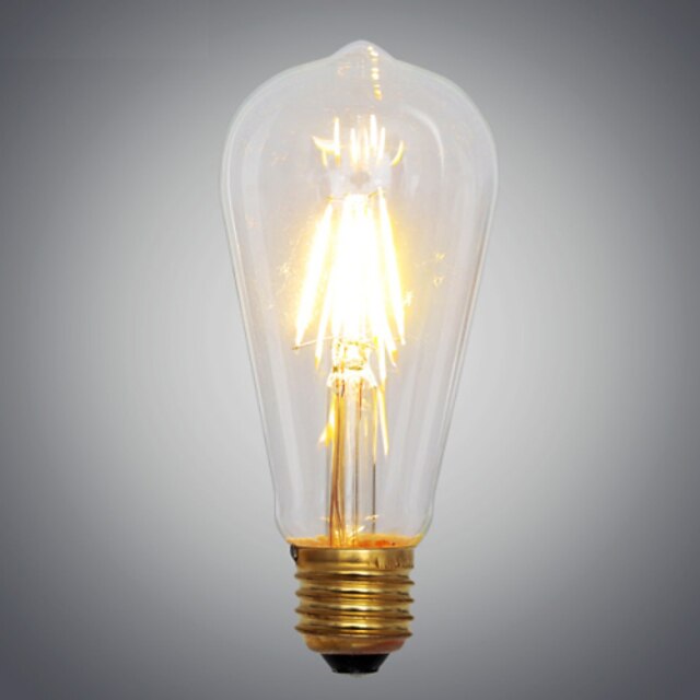  E14 E26/E27 Glühlampen A60(A19) 2 LEDs COB Dekorativ Gelb 2700K AC 220-240V 