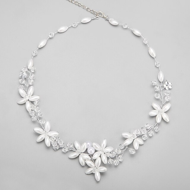  Crystal White White White Necklace Jewelry for Wedding Party Birthday Engagement