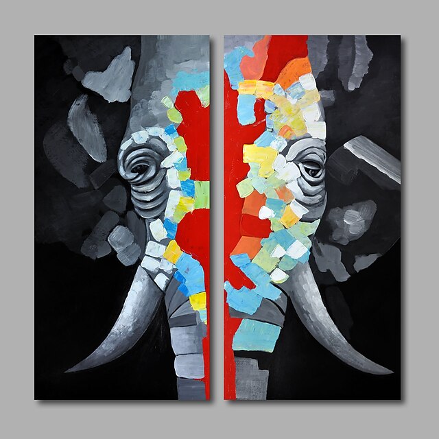  Hang-Painted öljymaalaus Maalattu - Pop Art Moderni Sisällytä Inner Frame / Venytetty kangas