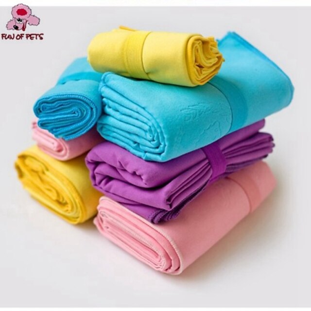  Dog Towel Cotton Wipes Portable Cosplay Pet Grooming Supplies Purple Yellow Blue Pink