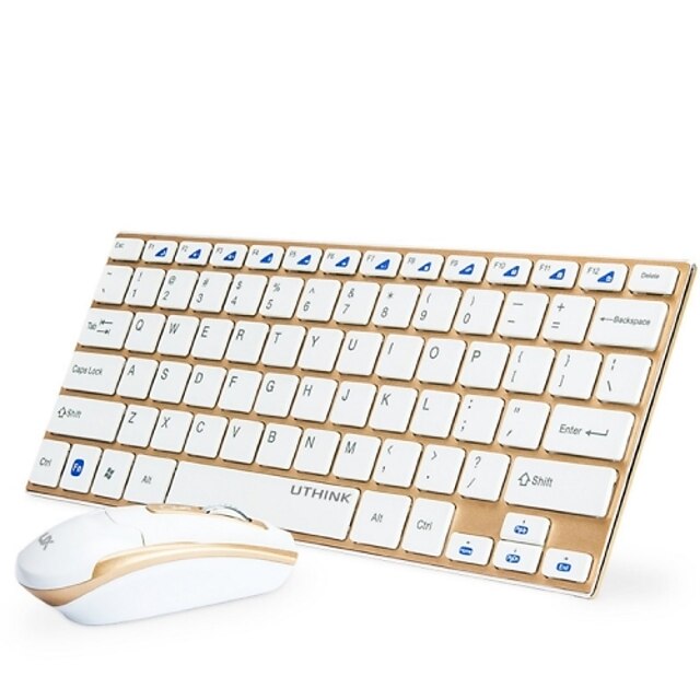  Miimall W01 Trådlös 2,4 GHz Mus Keyboard Combo Mini kontors tangentbord kontor Mus 1000 dpi