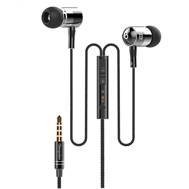  langsdom i-1 3,5 milímetros de alta qualidade com cancelamento de ruído microfone no fone de ouvido da orelha para iPhone e outros celulares