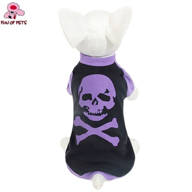  Cat Dog Shirt / T-Shirt Dog Clothes Skull Cotton Costume For Summer Cosplay Wedding
