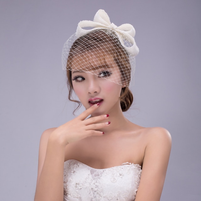  Шифон Кружево Fascinators Цветы Головные уборы Завесы для птиц 1 Свадьба Особые случаи на открытом воздухе Заставка