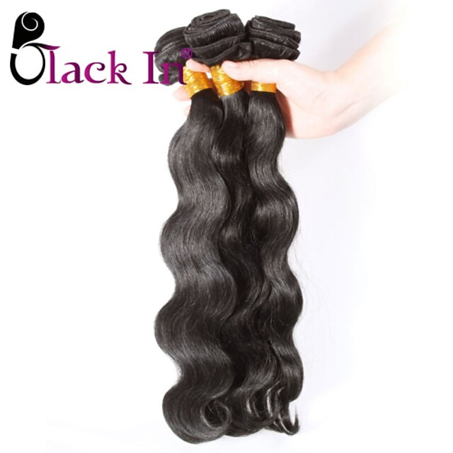  3 Bundles Brazilian Hair Body Wave Human Hair Natural Color Hair Weaves / Hair Bulk Human Hair Weaves Human Hair Extensions