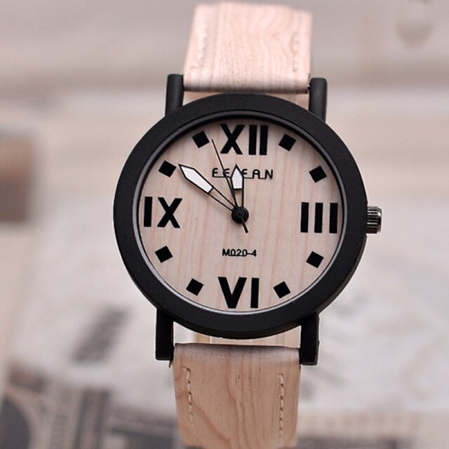  Simulation Wooden Quartz Men Watches Casual Wooden Color Leather Strap Watch Wood Male Wristwatch Cool Watches Unique Watches