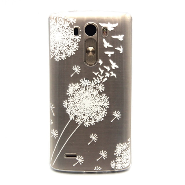  Dandelion Pattern TPU Relief Back Cover Case for LG G3 Cases / Covers for LG