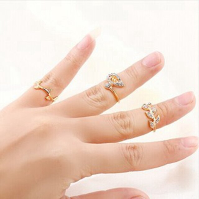  Κρίκοι Μοντέρνα Πάρτι Κοσμήματα Γυναικεία Δαχτυλίδια για τη Μέση του Δαχτύλου 1set,Ένα Μέγεθος Χρυσαφί / Ασημί