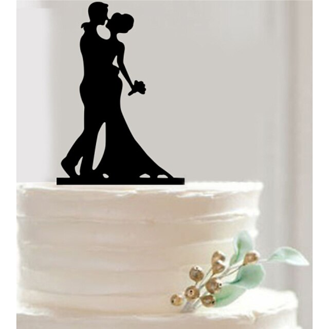  Bride Groom Silhouette Wedding Cake Topper Personalize Cake Accessory Fondant Decorations Tools Acrylic Couple Topper