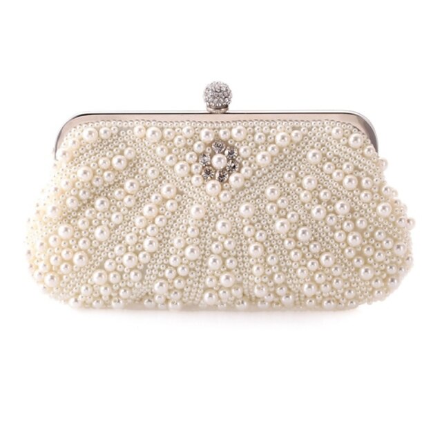  Women's Bags Polyester Evening Bag Imitation Pearl / Crystal / Rhinestone Geometric Screen Color / Wedding Bags / Wedding Bags