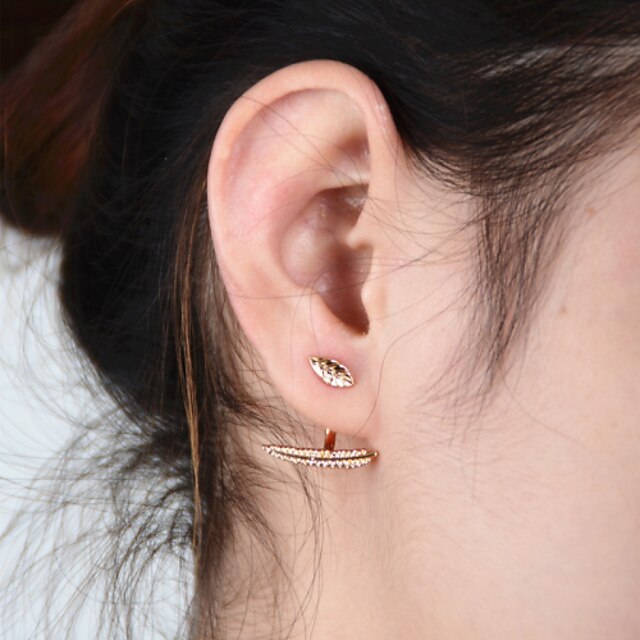  Női Beszúrós fülbevalók - Leaf Shape minimalista stílusú Arany / Ezüst Kompatibilitás