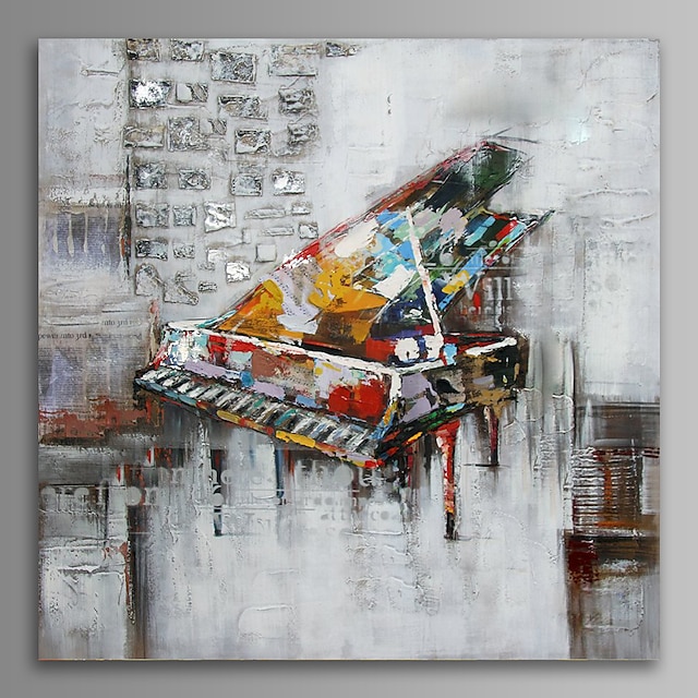 Oil Painting Hand Painted Square Abstract Still Life Modern Stretched Canvas