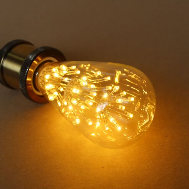  1pc E27 ST64 Warm White LED Filament Bulbs 220-240 V / 110-130 V / 85-265 V