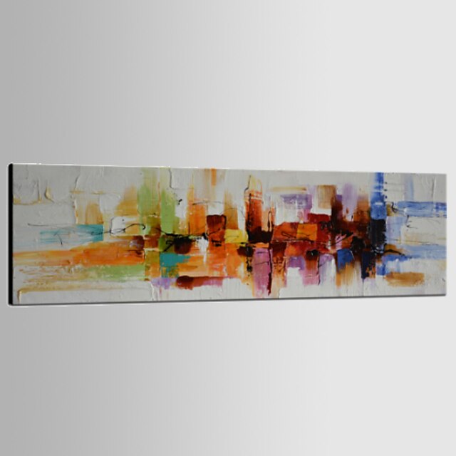  Oil Painting Hand Painted - Abstract Classic Traditional Modern With Stretched Frame / Stretched Canvas
