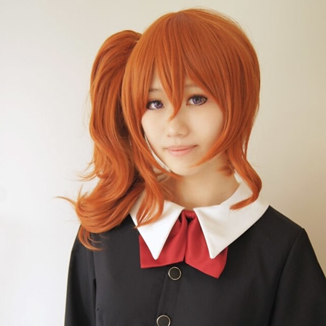  COS Lanting tonari nu kaibutsu-kun parul meu mic monstru anime portocaliu cosplay lung peruca partid