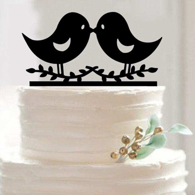  Just Married Wedding Cake Topper Personalize Monogram Bird Event Party Supplies Cake Accessory Decorations Tools