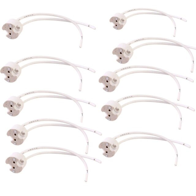  YouOKLight 10PCS MR16 Bulb Light Wire Connector Socket - White