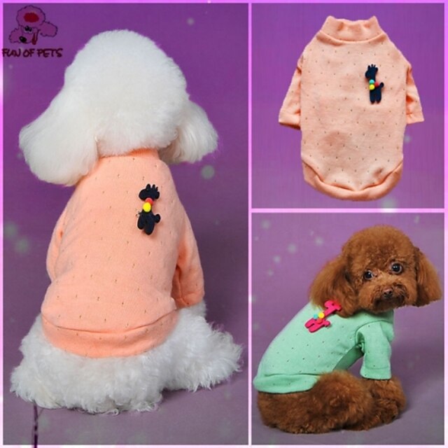  Cat Dog Sweatshirt Green Blue Pink Dog Clothes Winter Spring/Fall Polka Dots Casual/Daily