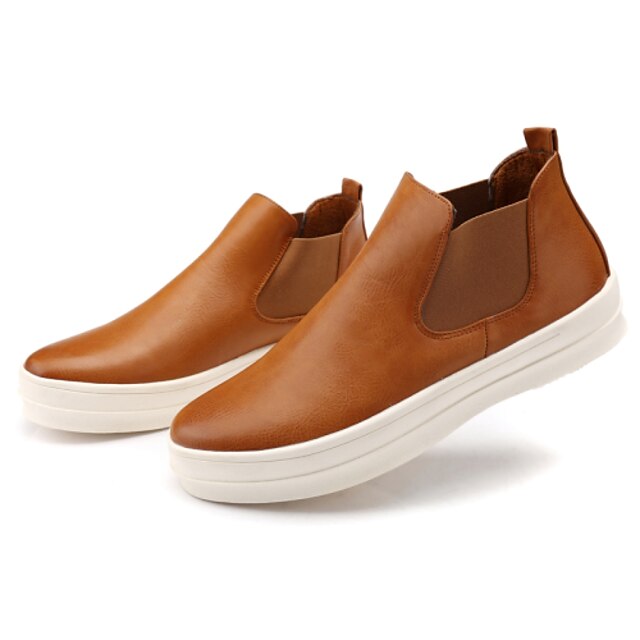  Homens sapatos Microfibra Primavera / Outono / Inverno Curta / Ankle 15.24-20.32 cm / Botas Curtas / Ankle Preto / Amarelo / Vinho