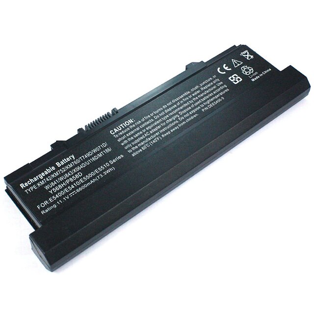  Batteria del computer portatile 6600mah 11.1v per Dell Latitude E5400 pp32la e5500 pp32lb E5410 p06g E5510