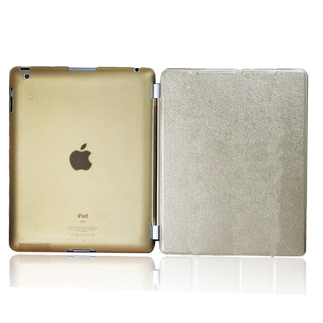  Coque Pour iPad 4/3/2 Avec Support Veille / Déverrouillage Automatique Coque Intégrale Couleur Pleine faux cuir pour iPad 4/3/2