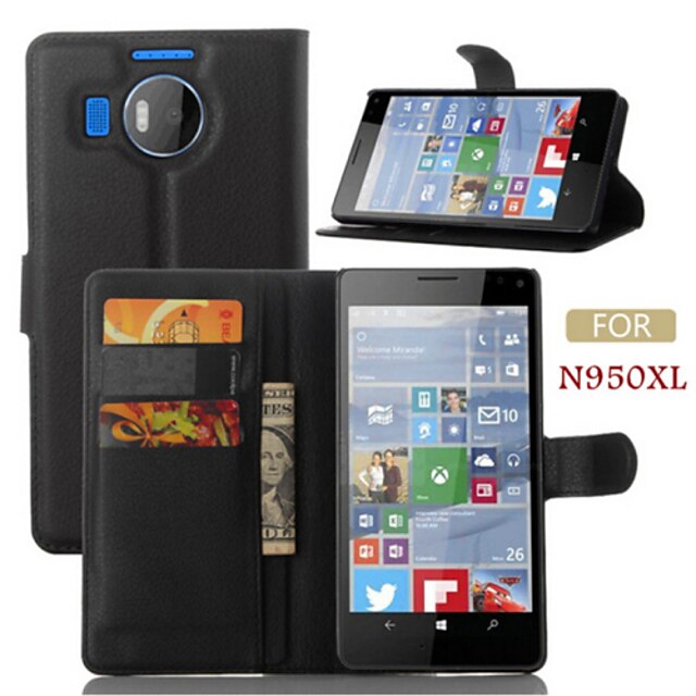  Case For Nokia Wallet / Card Holder / with Stand Full Body Cases Solid Colored Hard PU Leather
