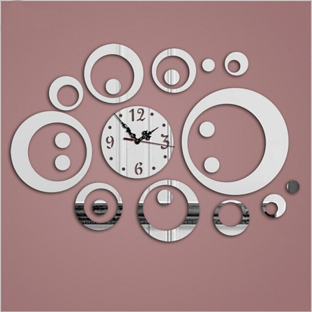  Moderne/Contemporain Famille Horloge murale,Rond Autres 14.96*18.50 Horloge