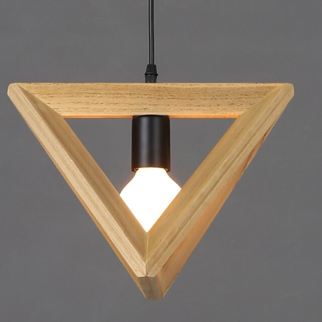  Geometric Pendant Light Downlight Painted Finishes Wood / Bamboo Wood / Bamboo Mini Style 110-120V / 220-240V Bulb Not Included / E26 / E27