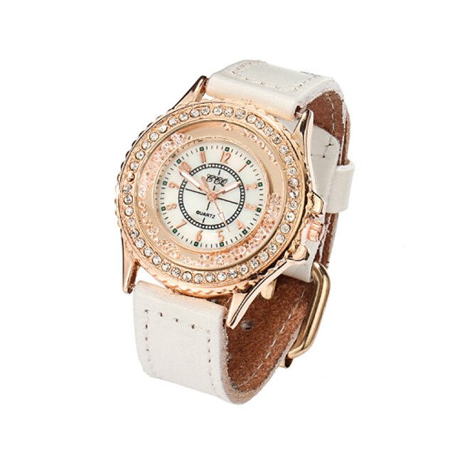  Női Luxus karórák Karóra Diamond Watch Kvarc Bőr Hot eladó Analóg hölgyek Amulett Divat - Bor Világosbarna Sötétbarna / Rozsdamentes acél