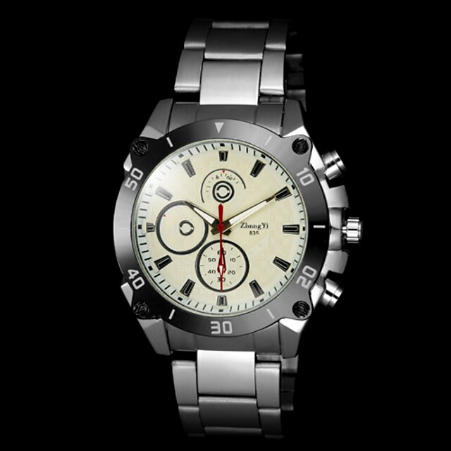  Men's Wrist Watch Hot Sale Alloy Band Charm Silver