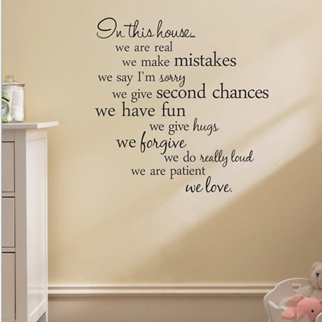  Words & Quotes Wall Stickers Words & Quotes Wall Stickers Decorative Wall Stickers, Vinyl Home Decoration Wall Decal Wall Decoration 1 / Removable 60*29cm