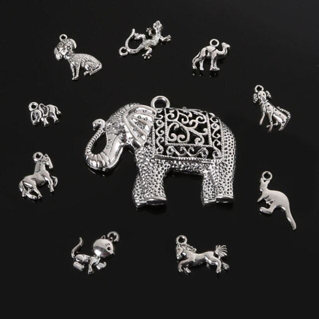  Elefánt Kutyák Függők Amulettek - Felfedező G H I J Állat Függő Kompatibilitás
