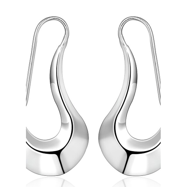  Damen Tropfen-Ohrringe damas Personalisiert Einfach Modisch Small Sterling Silber versilbert Silber Ohrringe Schmuck Silber Für Hochzeit Party Alltag Normal