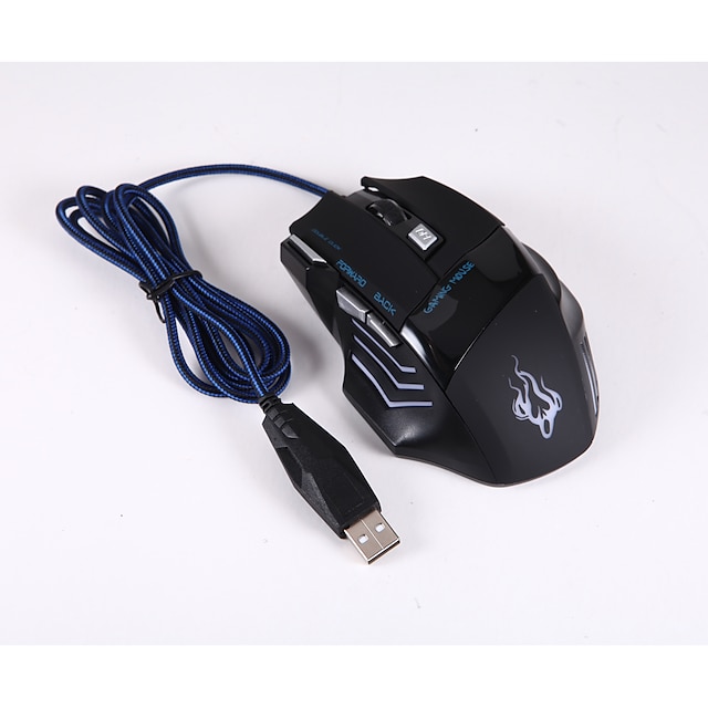  Ledning Gaming Mouse DPI justerbar Baggrundsbelyst 800/1200/1600/2400
