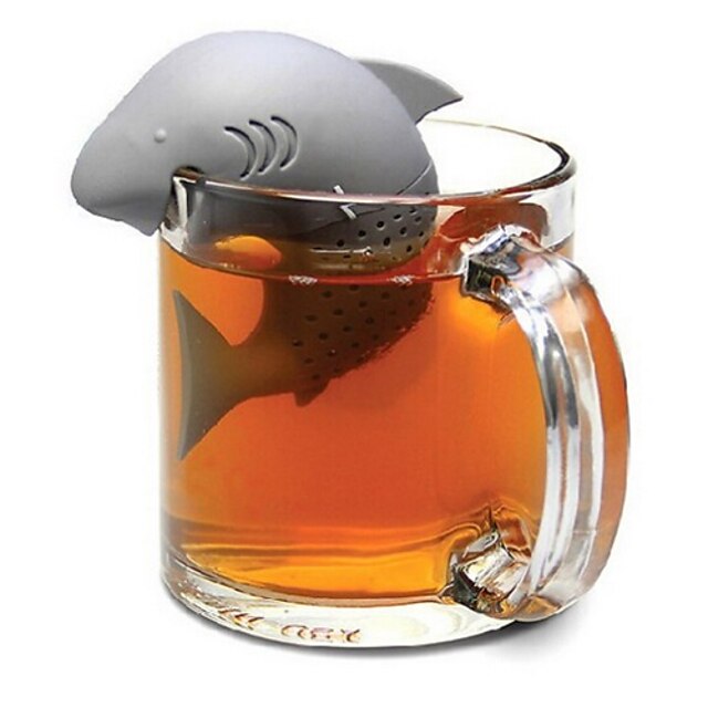  Silikonowy Kreatywny gadżet kuchenny / Herbata Shark 1szt Filtry / Zaparzacz do herbaty