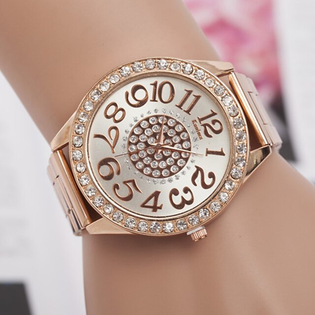  Herre Dame Luksus Ure Armbåndsur Diamond Watch Quartz Sølv / Guld / Rose Guld Afslappet Ur Analog Mode Elegant - Guld Sølv Rose Guld
