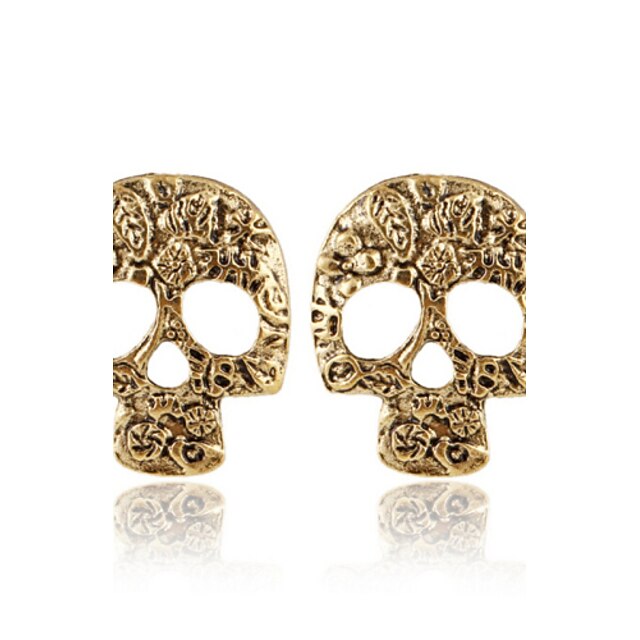  Women's Stud Earrings Skull Halloween Memento Mori Personalized European Fashion Earrings Jewelry Silver / Brown For