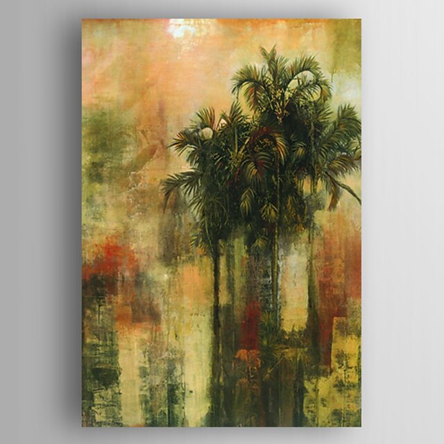  Hand-Painted Landscape Vertical, Modern Canvas Oil Painting Home Decoration One Panel