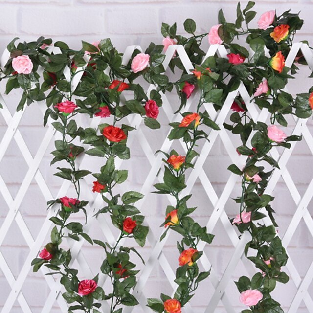  Rama Seda Rosas Flor de Pared Flores Artificiales
