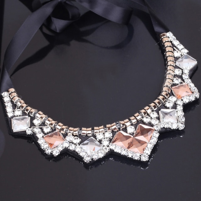  Women's fashion short handmade crystal diamond false Collar Necklace