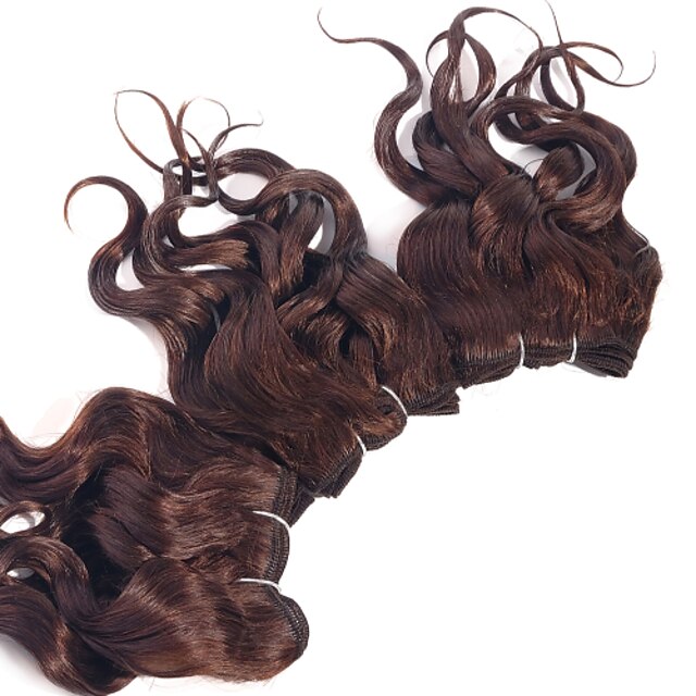  3 Bundles Brazilian Hair Curly Curly Weave 8A Natural Color Hair Weaves / Hair Bulk Human Hair Weaves Human Hair Extensions