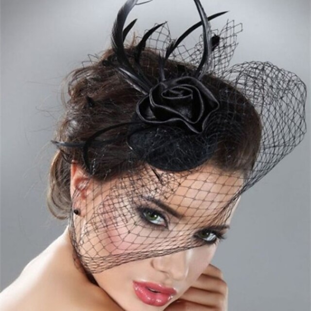  Mulheres Elegante Renda Grampos de cabelo Fascinators-Flor