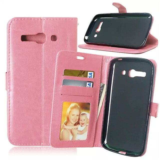  High Quality PU leather Wallet Mobile Phone Holster Case For Alcatel C9(Assorted Color)