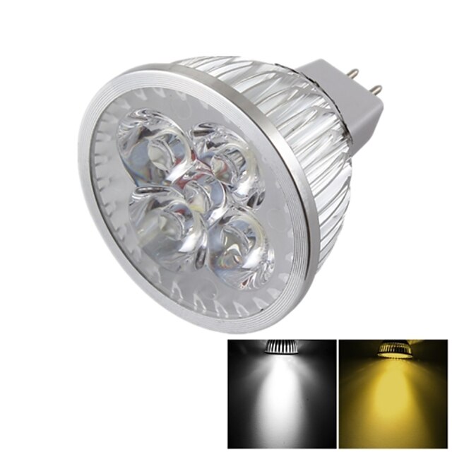  YouOKLight LED Spotlight 400 lm GU5.3(MR16) MR16 4 LED Beads High Power LED Dimmable Decorative Warm White Cold White 12 V / 1 pc / RoHS