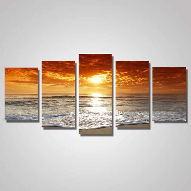  Print Rolled Canvas Prints - Landscape Romance Fantasy Classic Five Panels Art Prints